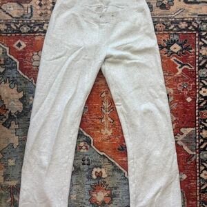 White/Grey Brandy Melville sweatpants with distressed details